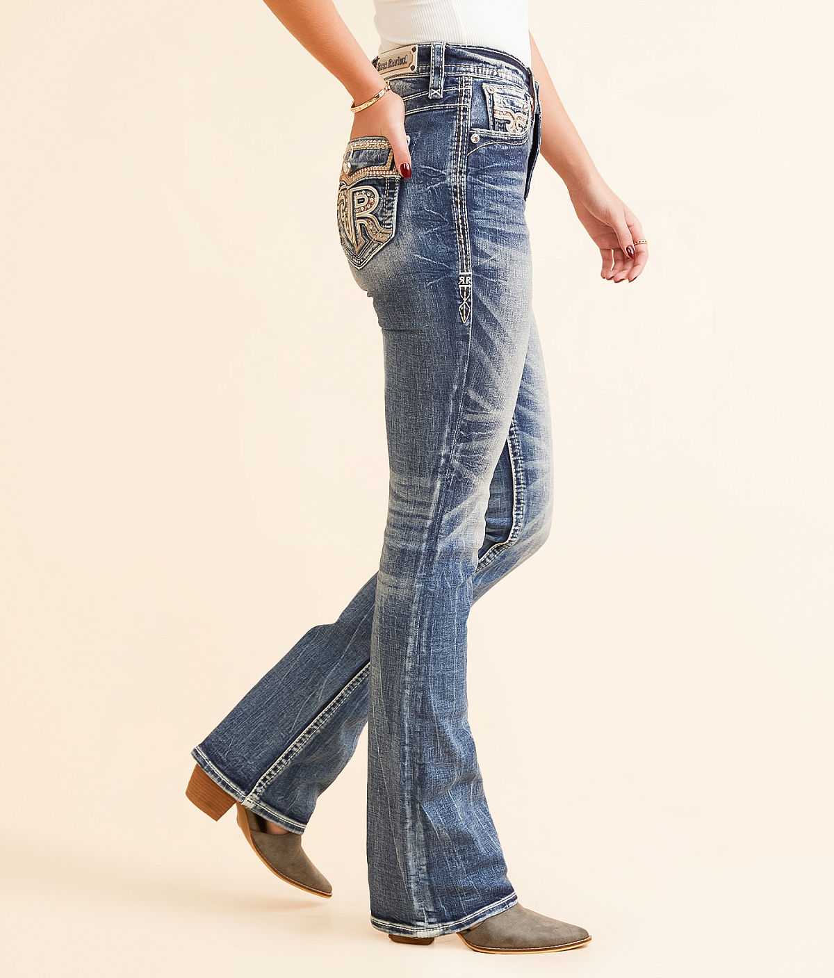 Rock Revival Semah Curvy High Rise Boot Stretch Jean — Semah HB207 by Buckle
