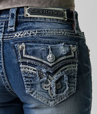 Rock Revival Donna Mid-Rise Boot Stretch Jean back pocket view