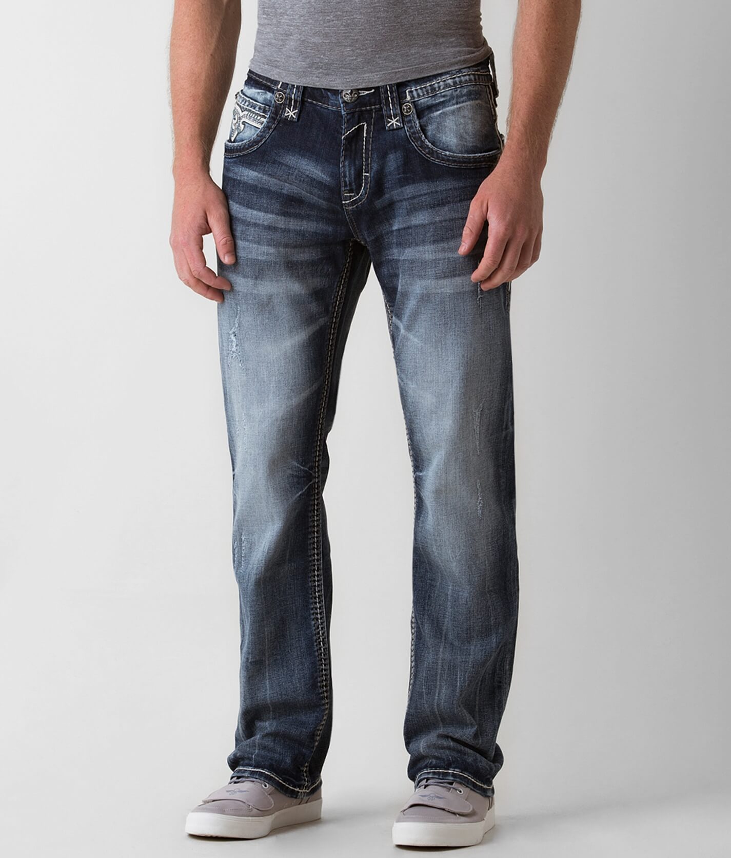 relaxed fit men rock revival jeans