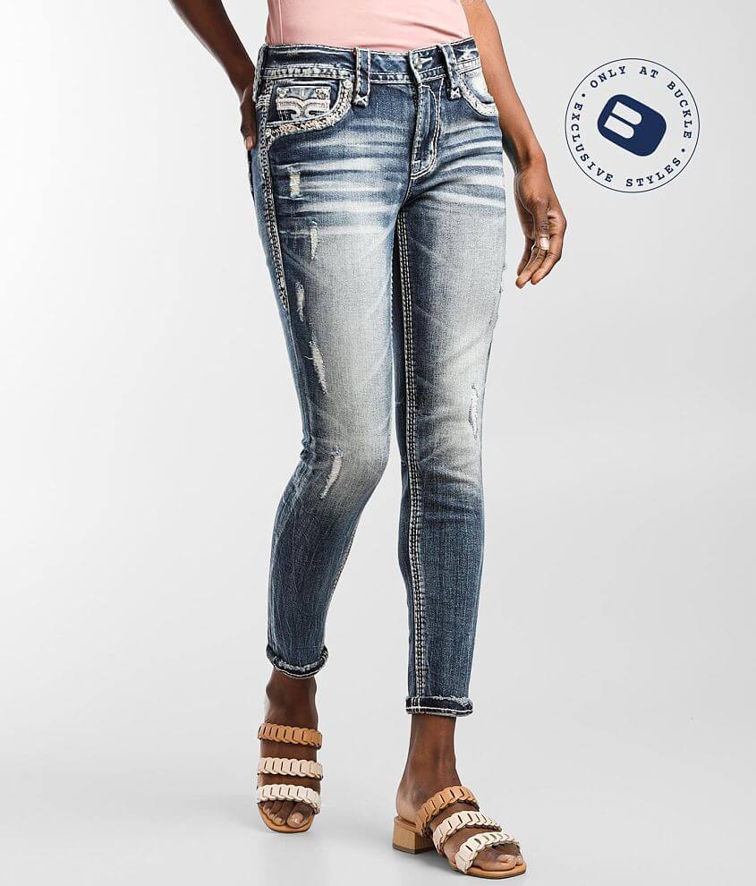 Rock Revival Flan Mid-Rise Ankle Skinny Jean front view