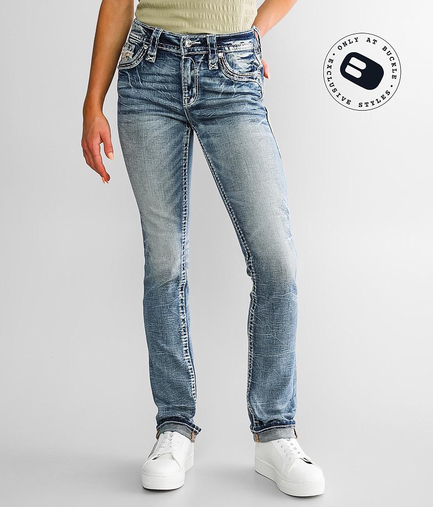 Rock Revival Mid-Rise Straight Stretch Jean front view