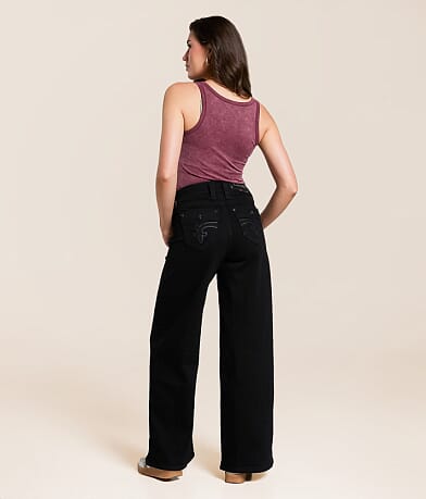 Rock Revival Alivia Wide Leg Baggy Stretch Jean front view