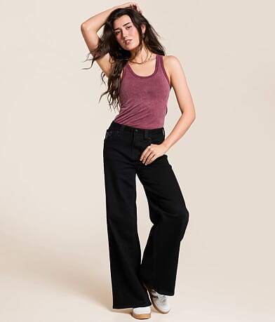 Rock Revival Alivia Wide Leg Baggy Stretch Jean front view