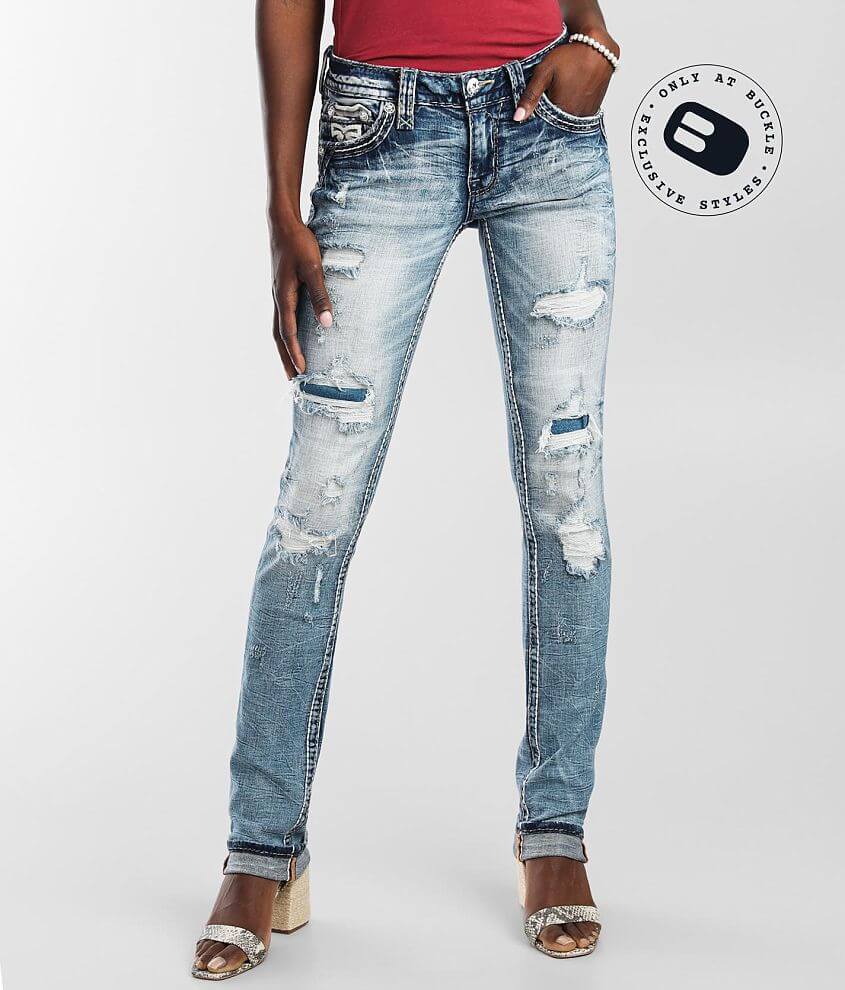 Rock Revival Damyan Straight Stretch Cuffed Jean front view