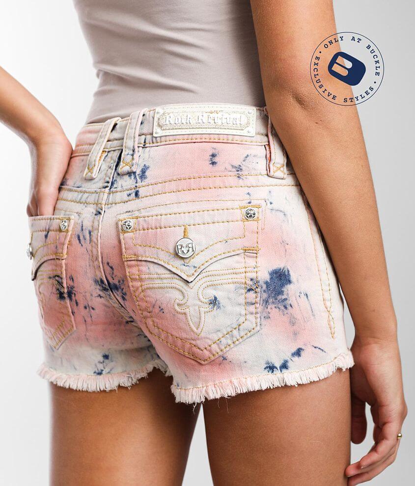 Rock Revival Alivia MidRise TieDye Stretch Short Women's Shorts in