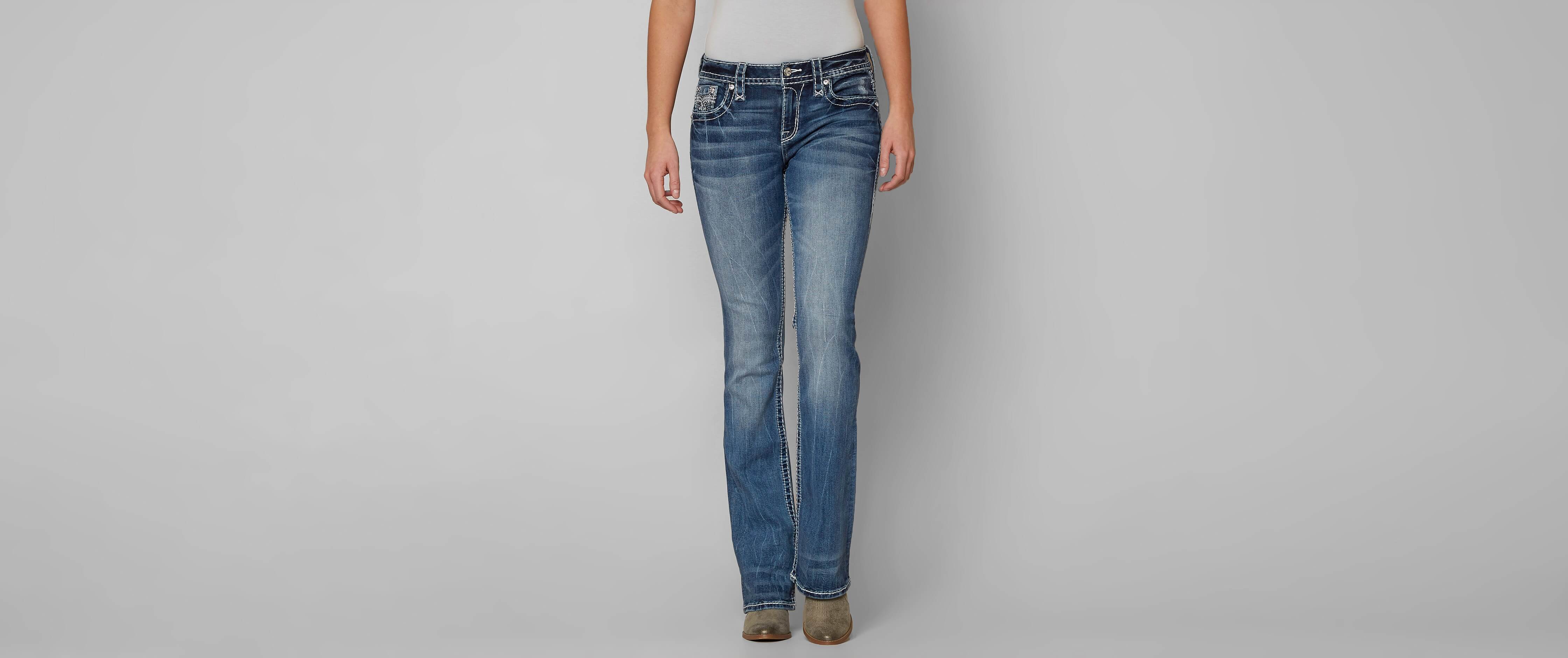 Rock Revival Women's Barba RH204 Short Easy Jeans - Denim, Button Closure, Casual Wear