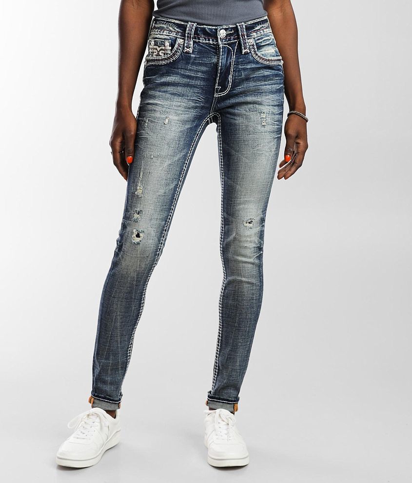 Rock Revival Melanie Mid-Rise Skinny Stretch Jean front view