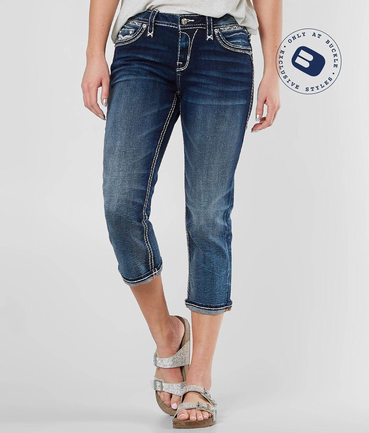 buckle capri jeans