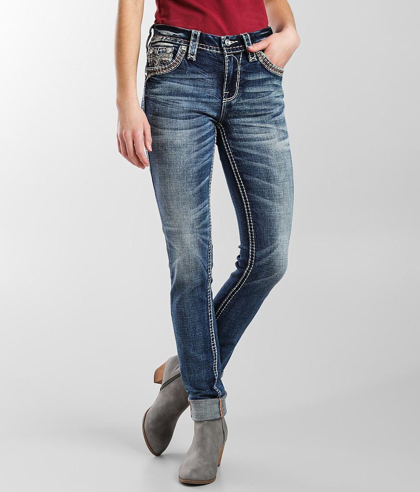 Rock Revival Jonet Mid-Rise Straight Stretch Jean front view