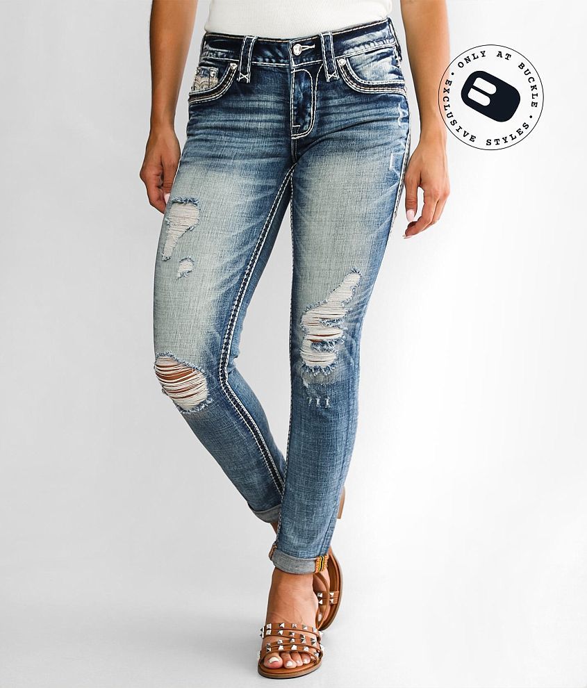Rock Revival Delu Low Rise Ankle Skinny Jean front view