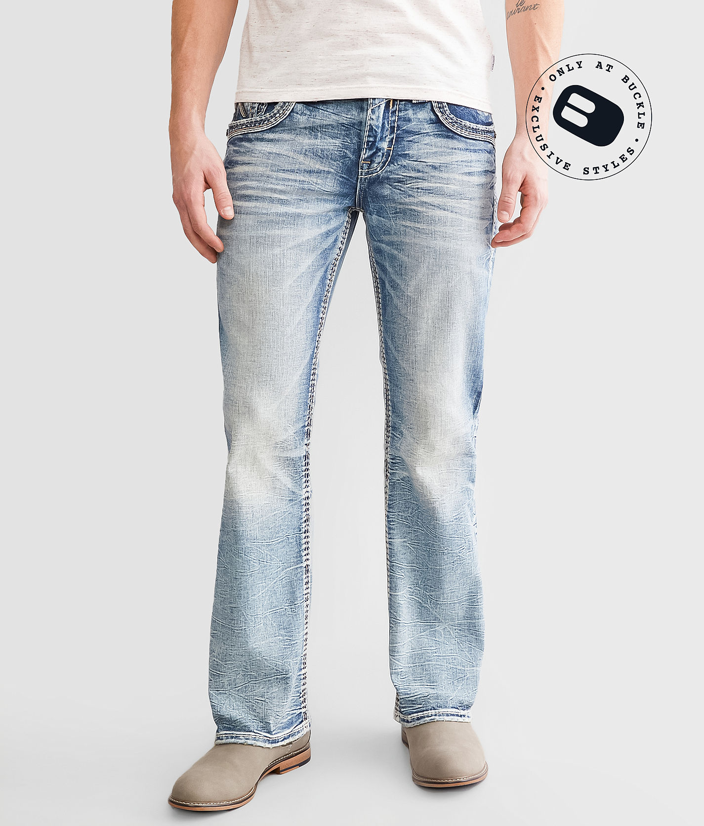 Rock Revival Jailin Slim Boot Stretch Jean - Men's Jeans in Jailin SB201