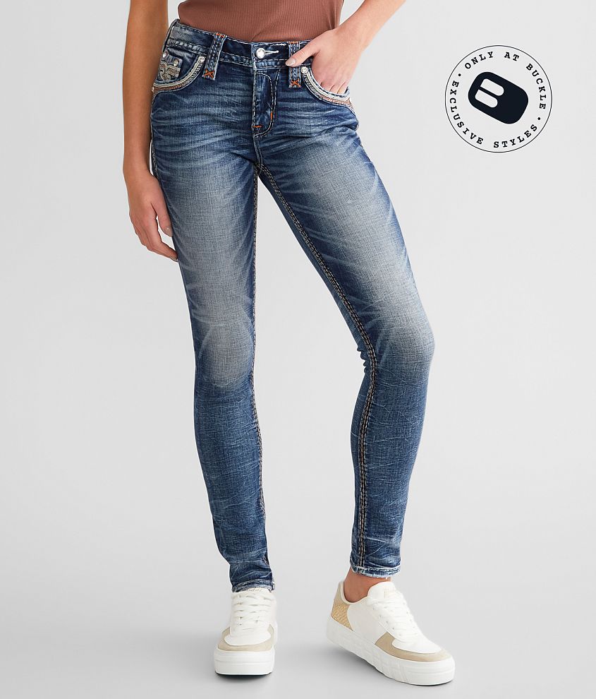 Rock Revival Everlee Mid-Rise Skinny Stretch Jean front view