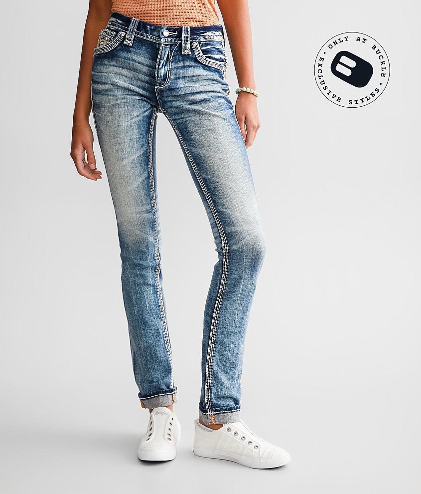 Rock Revival Nuri Mid-Rise Straight Stretch Jean front view