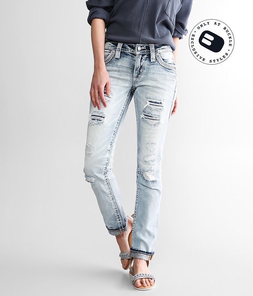 Rock Revival Medina Low Rise Straight Stretch Jean front view