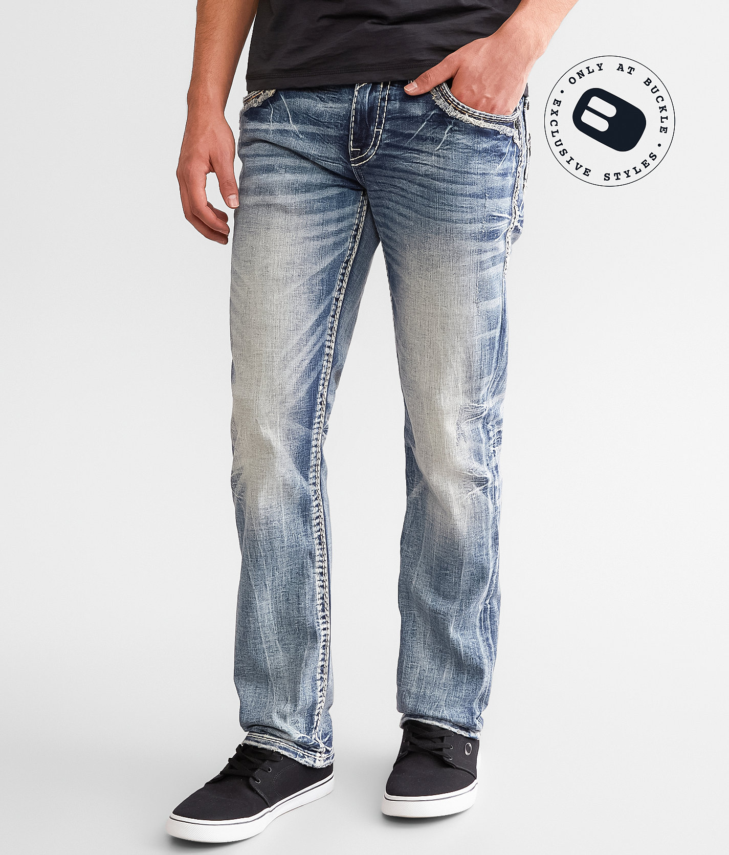Jeans Rock Revival Kelsey J200r Recto Azul Estilo Rockero