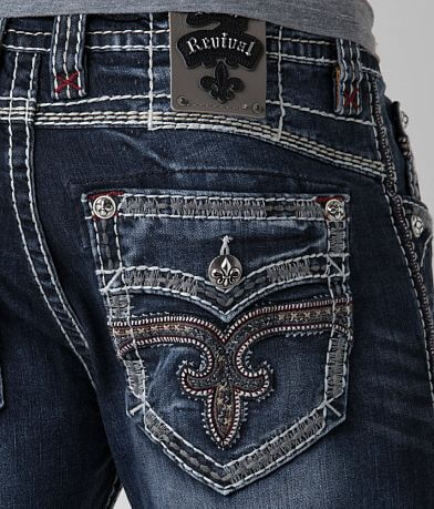 Rock Revival Jett Straight Stretch Jean back pocket view