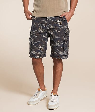 Rock Revival Snake Camo Cargo Stretch Short front view