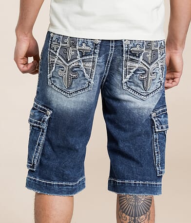 Rock Revival Jethro 14&quot; Cargo Stretch Short back view