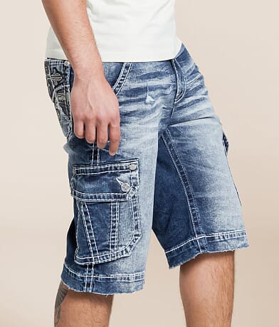 Rock Revival Jethro 14&quot; Cargo Stretch Short full left side view