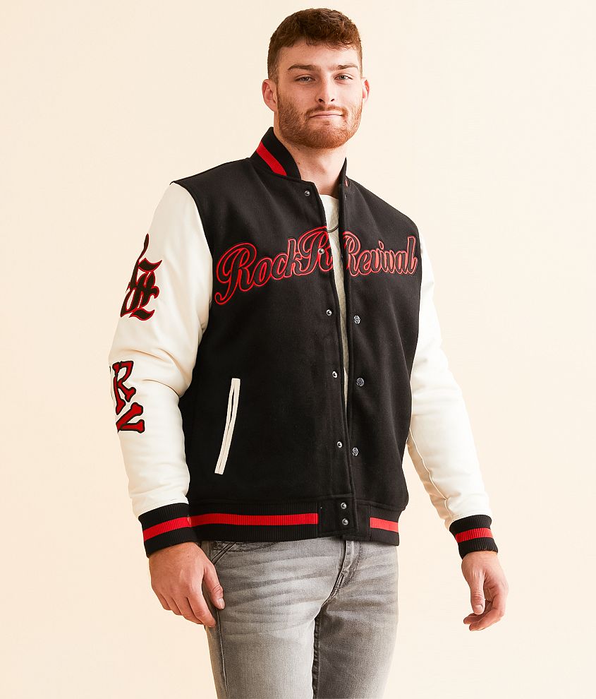 Rock Revival Varsity Jacket front view