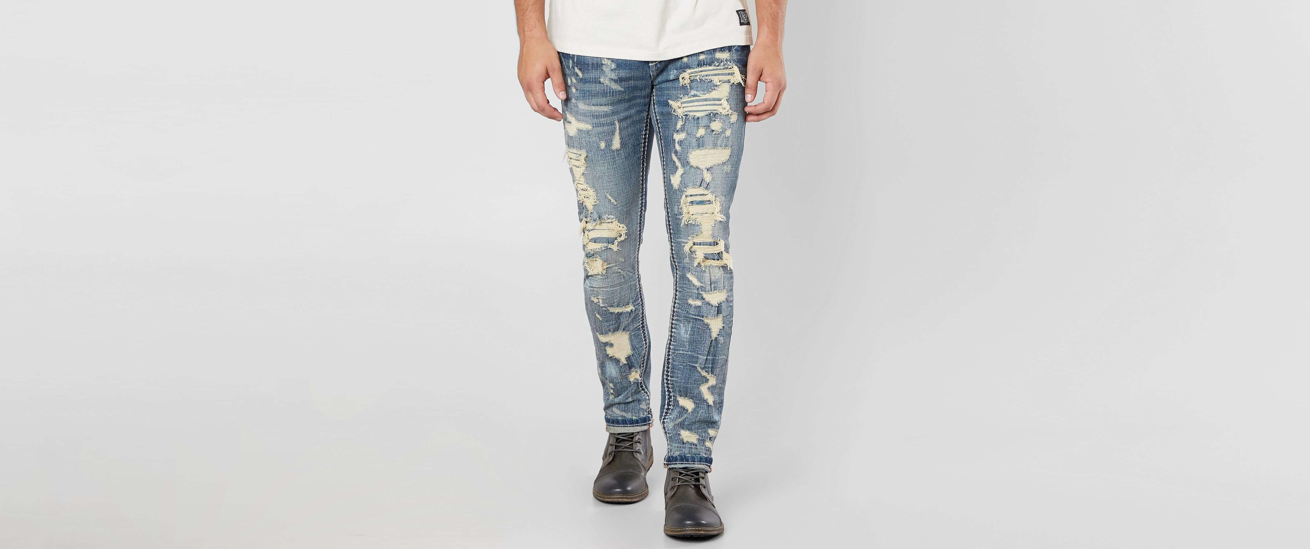 mens rock revival skinny jeans