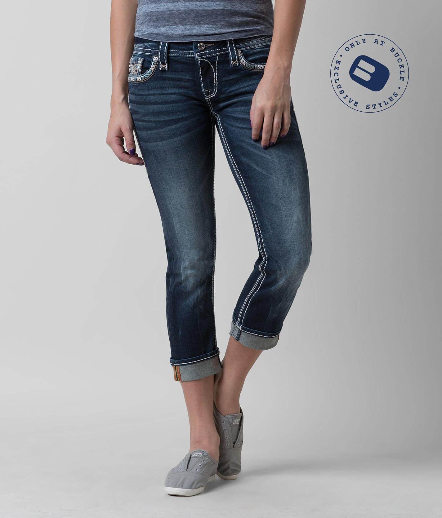 buckle capri jeans