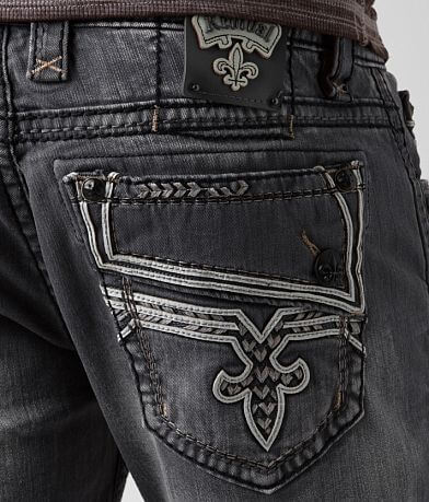 Rock Revival Klevin Relaxed Straight Stretch Jean back pocket view