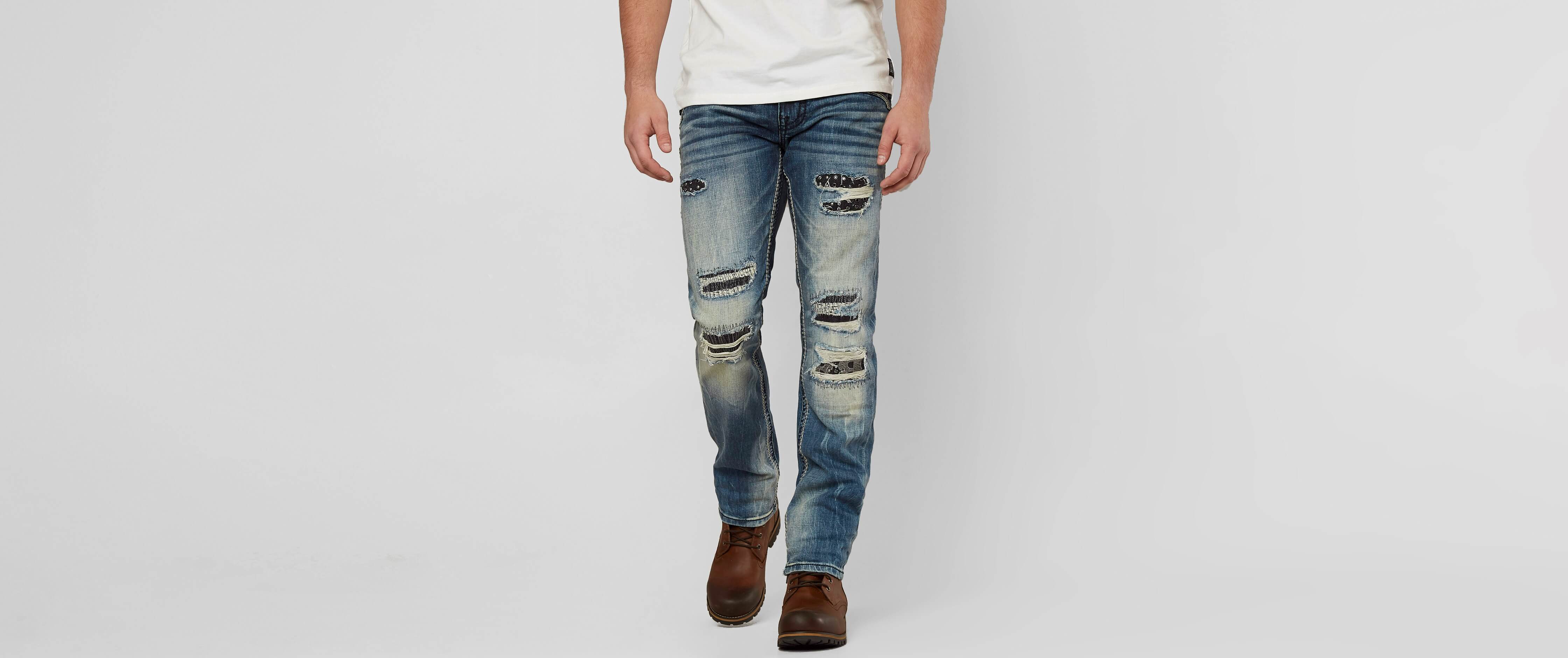 rock revival mens jeans slim straight
