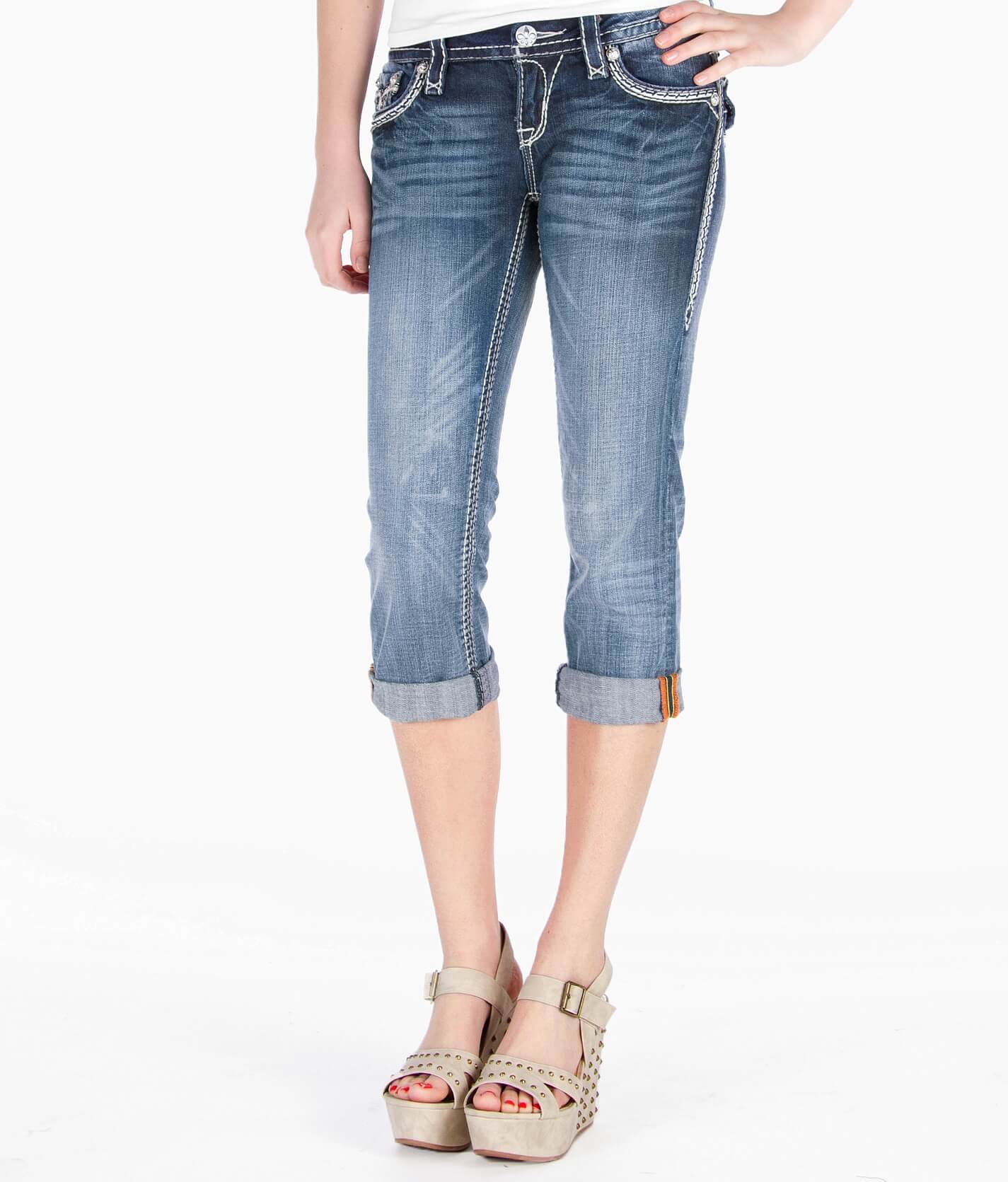 rock revival cropped jeans