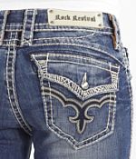 Jeans Bootcut Rock Revival – Taille 26x30 – Coupe Bootcut – Délavage Moyen – Pour Femme – Style Décontracté Chic