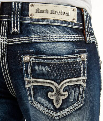 Rock Revival Ali Straight Stretch Jean back pocket view