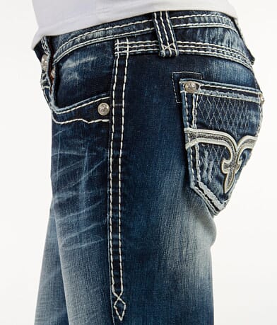 Rock Revival Ali Straight Stretch Jean left detail view