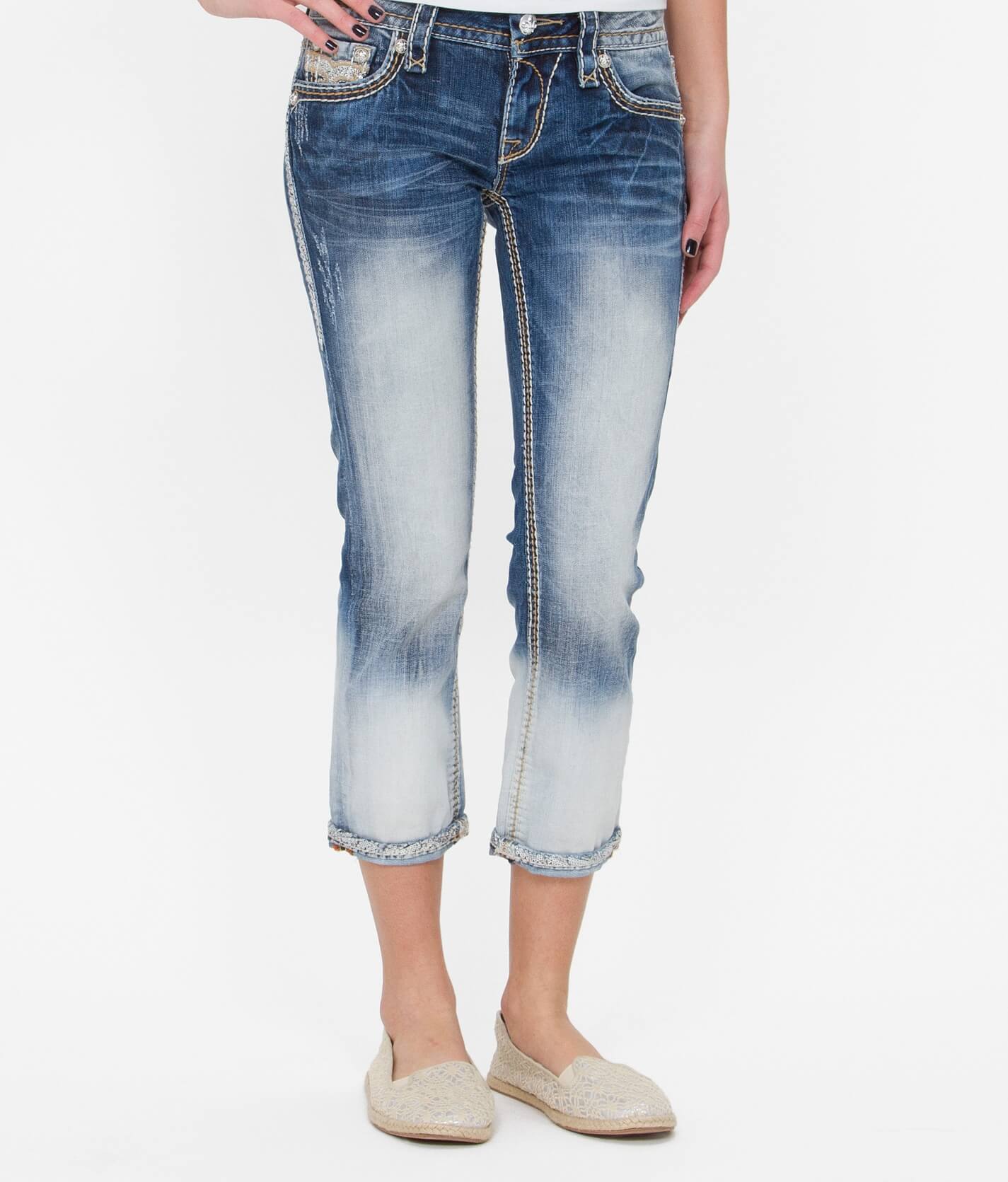 rock revival capri jeans