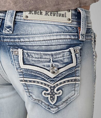 Rock Revival Raven Boot Stretch Jean back pocket view