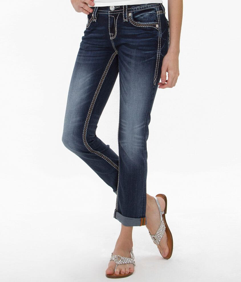 Rock Revival Karla Mid-Rise Cropped Stretch Jean front view