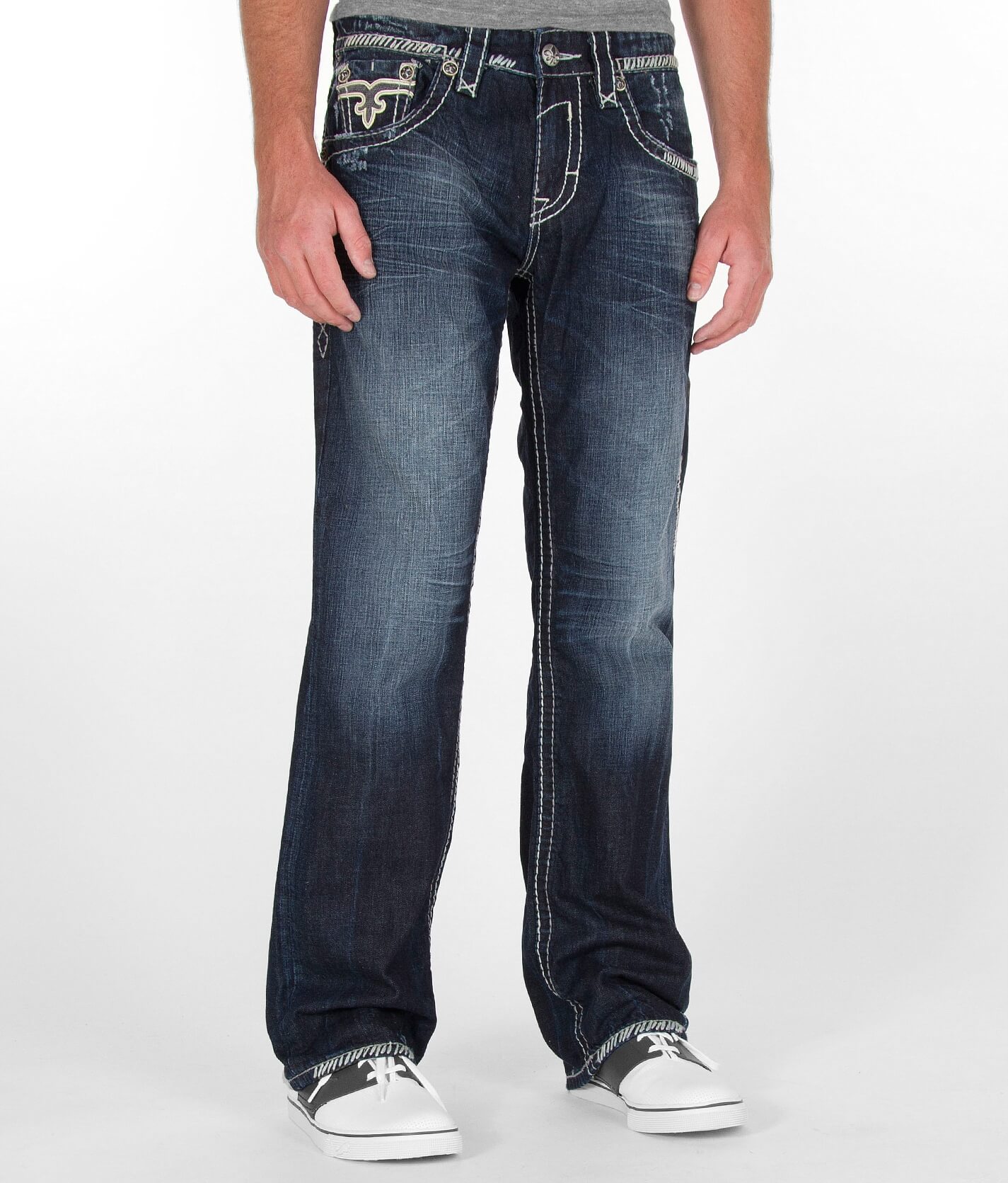 rock revival men's straight leg jeans