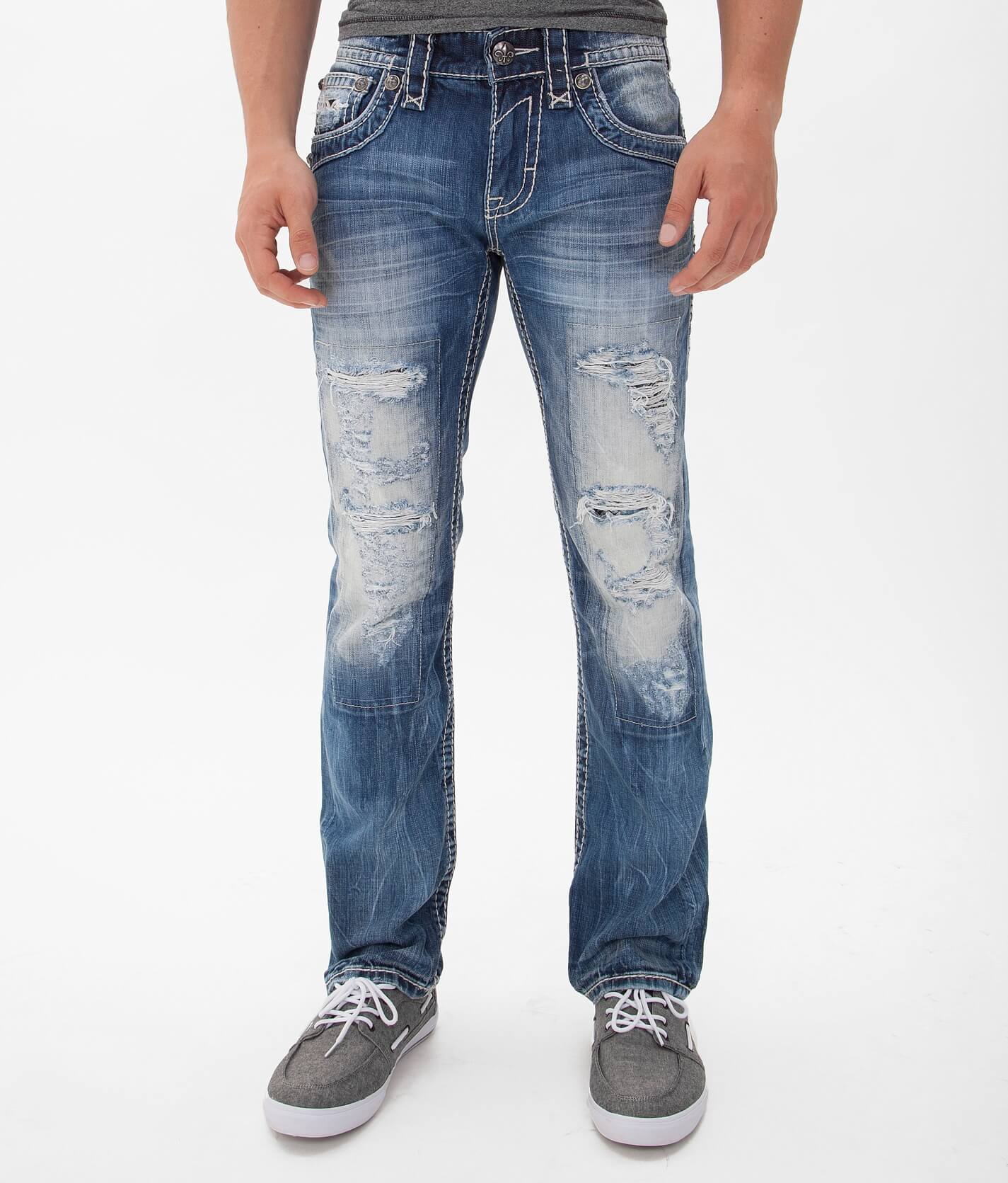 rock revival men's straight jeans