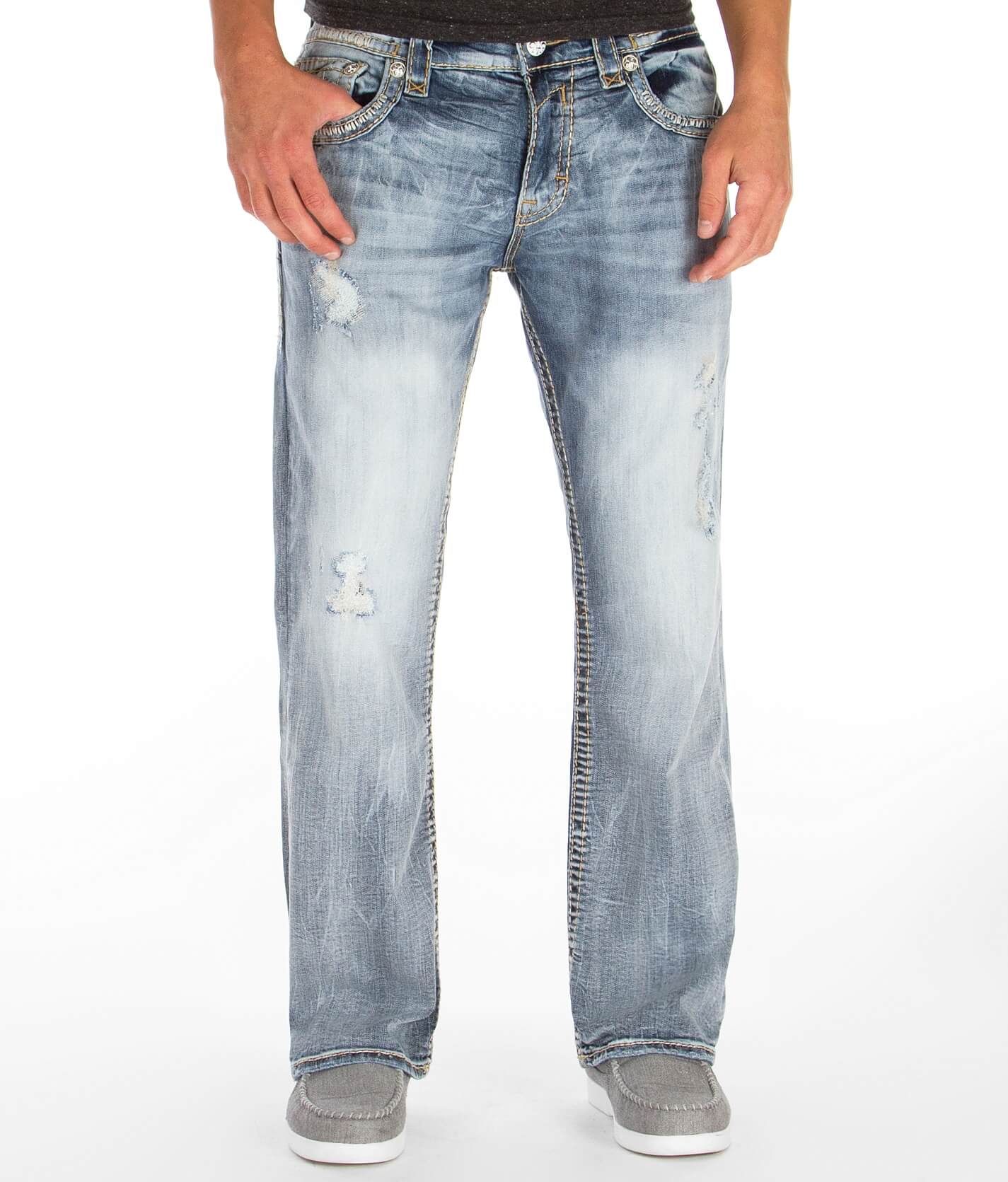 relaxed fit men rock revival jeans