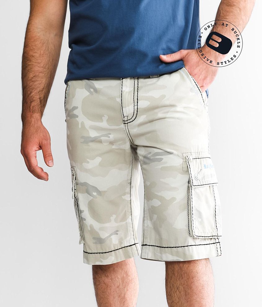 Rock Revival Classic Camo Cargo Short Men S Shorts In Grey Camo Buckle