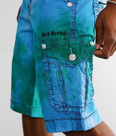 Rock Revival Classic Tie-Dye Cargo Stretch Short misc detail 1 view
