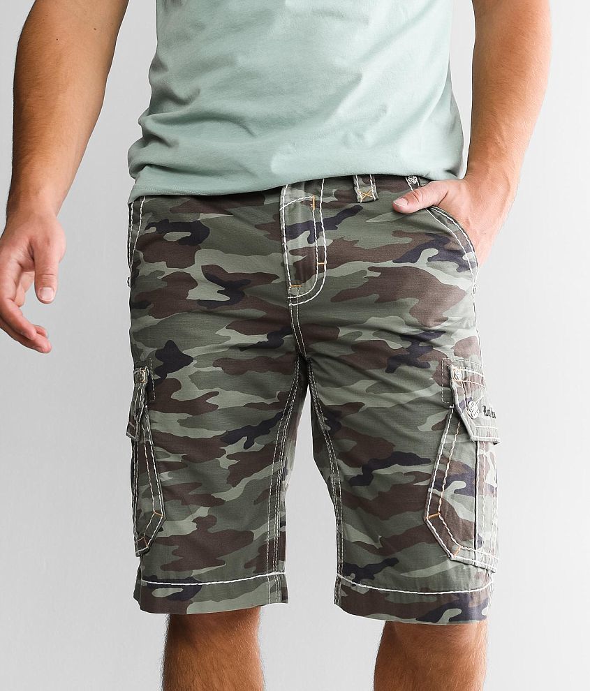 Rock Revival Classic Camo Cargo Short - Men's Shorts in Sage Camo | Buckle