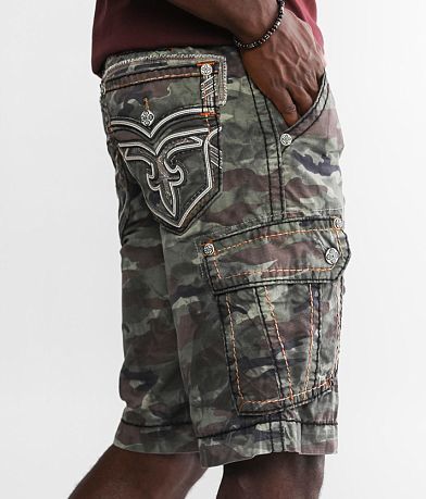 Rock Revival Classic Camo Cargo Short full right side view