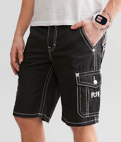 Buckle Black Knox Camo Cargo Short - Men's Shorts in Black Camo