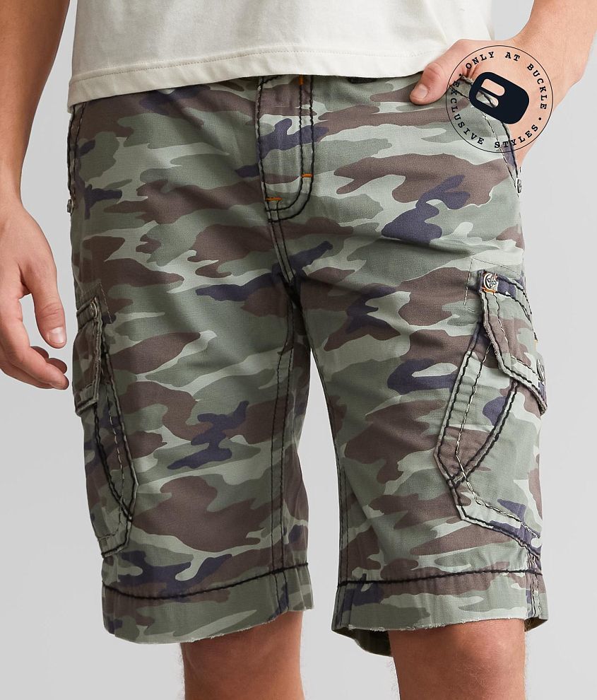 Rock Revival Classic Camo Cargo Short - Men's Shorts in Sage Camo | Buckle