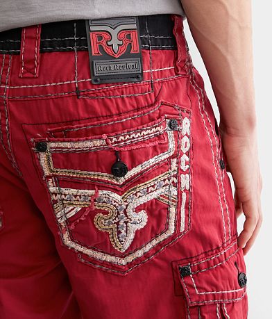 Rock Revival Classic Cargo Stretch Short back pocket view