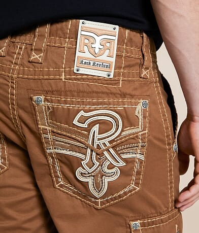 Rock Revival Classic Cargo Short back pocket view