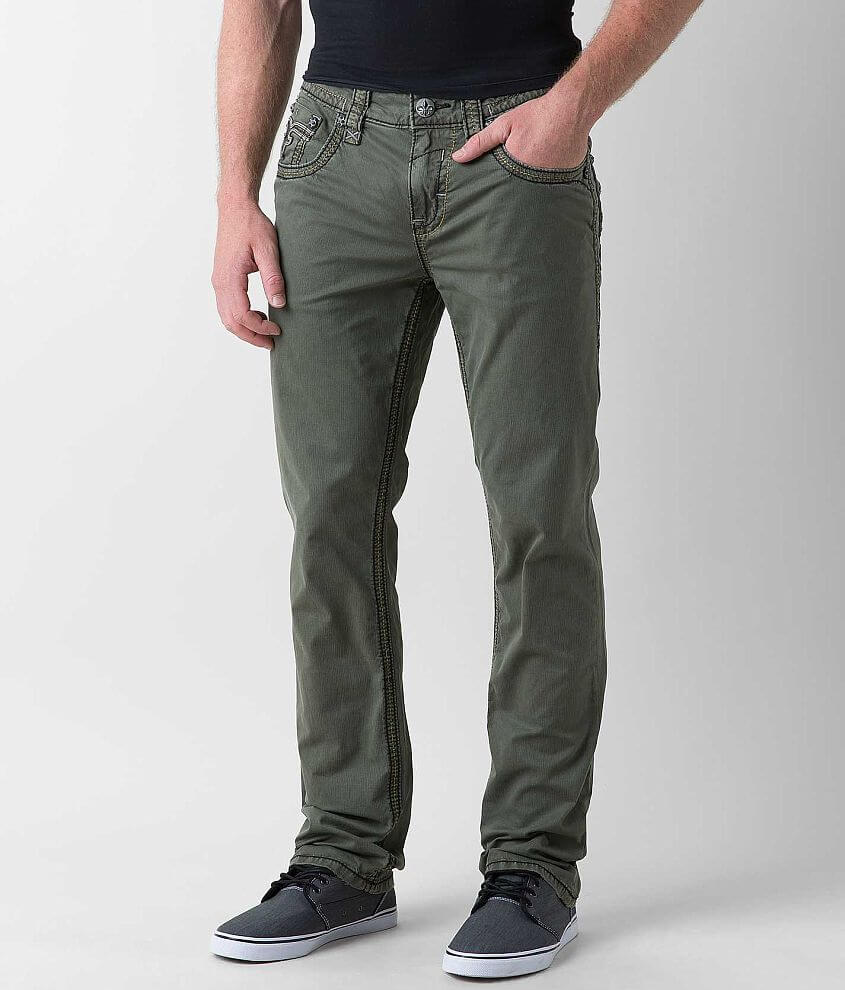 Rock Revival Straight Stretch Twill Pant - Men's Pants in Olive | Buckle