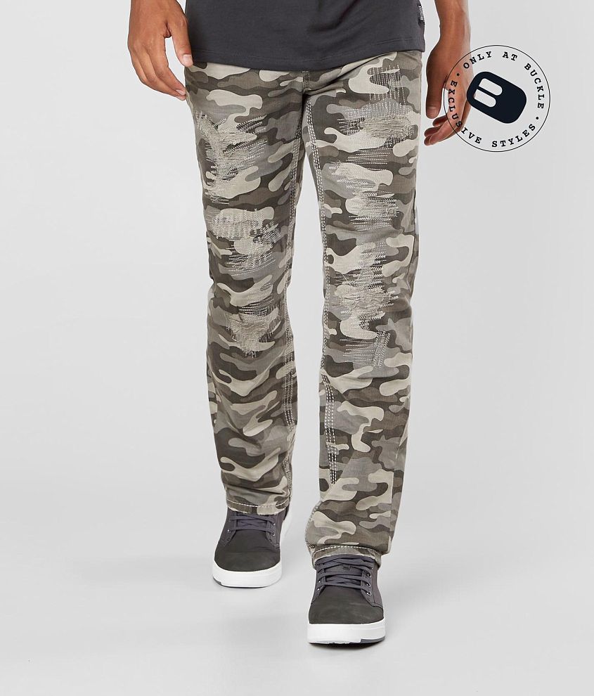 Rock Revival Camoflauge Straight Twill Pant front view