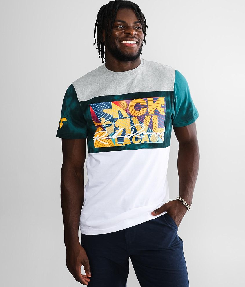 Rock Revival Dwyer T-Shirt - Men's T-Shirts in Aqua Tie White | Buckle