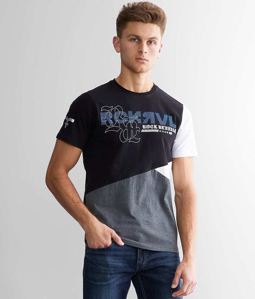 Rock Revival Nash T-Shirt - Men's T-Shirts in White Black Heather | Buckle